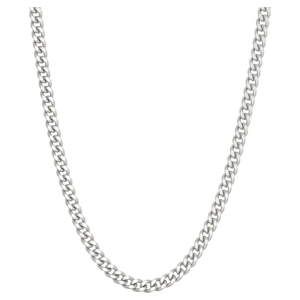 Jordan Blue Sterling Silver Curb Chain Necklace, Women's, Size: 16", Grey Product Image