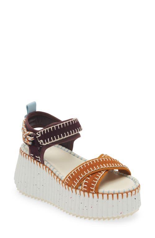 Nama Stitch Ankle-Strap Flatform Sandals Product Image