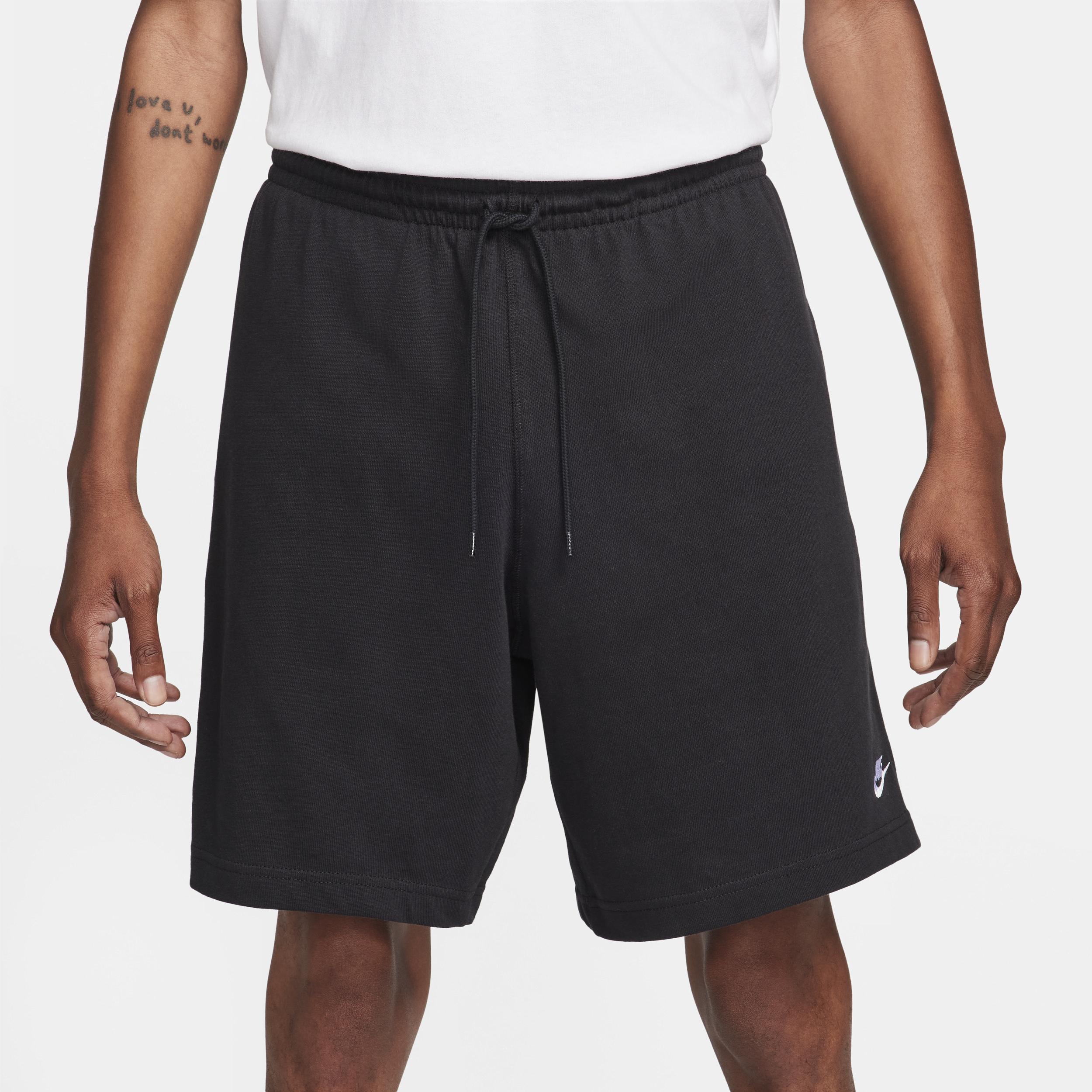 Big & Tall Nike Club Knit Shorts, Men's, Size: 3XL Tall, Black White Product Image