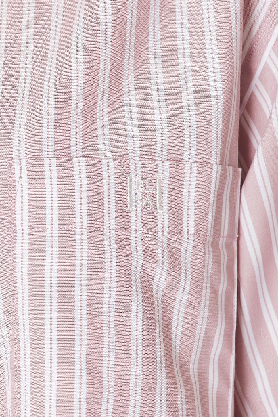Wide Stripe Poplin Cropped Shirt Helsa Product Image