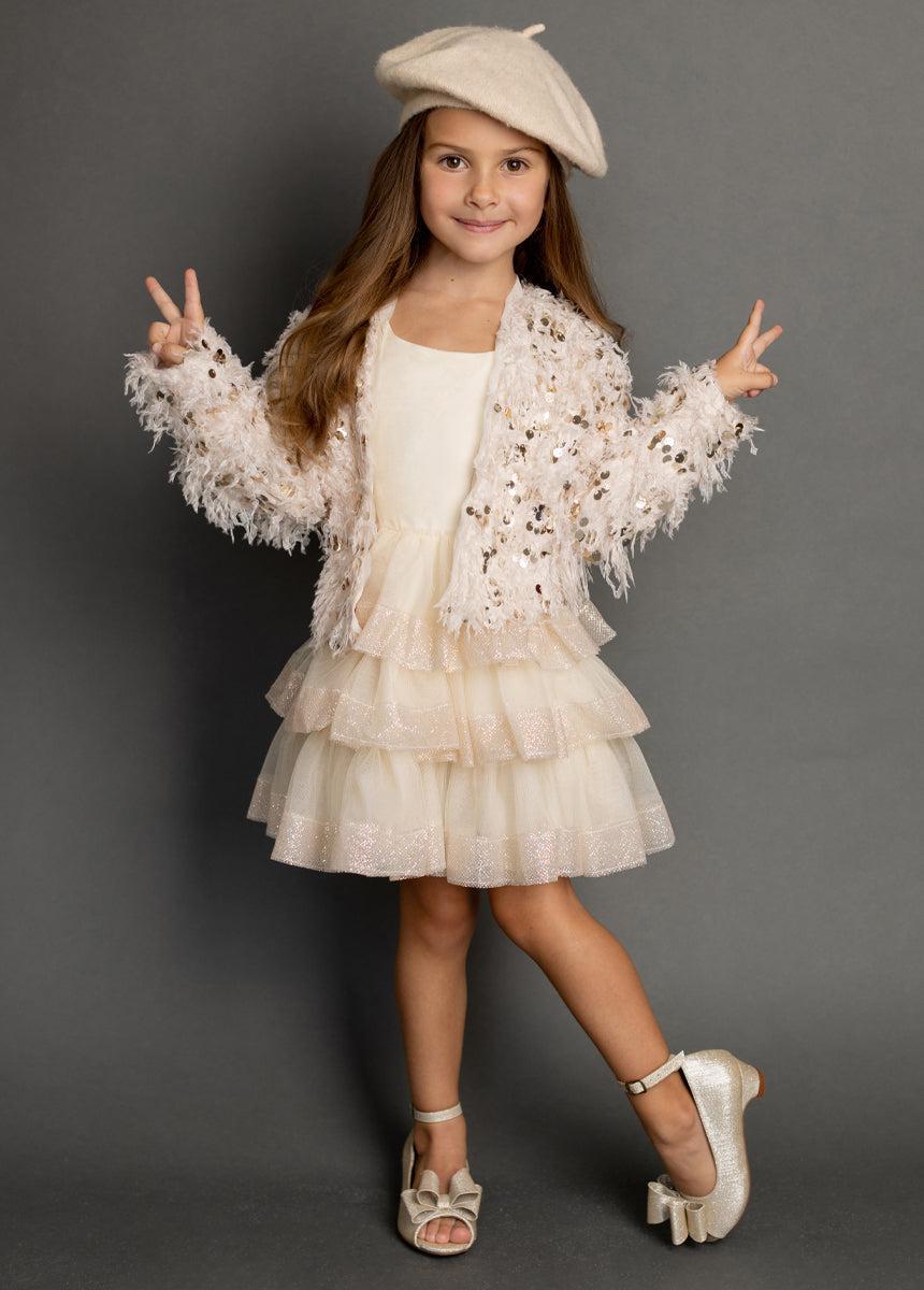 Alda Dress in Cream Girls Product Image