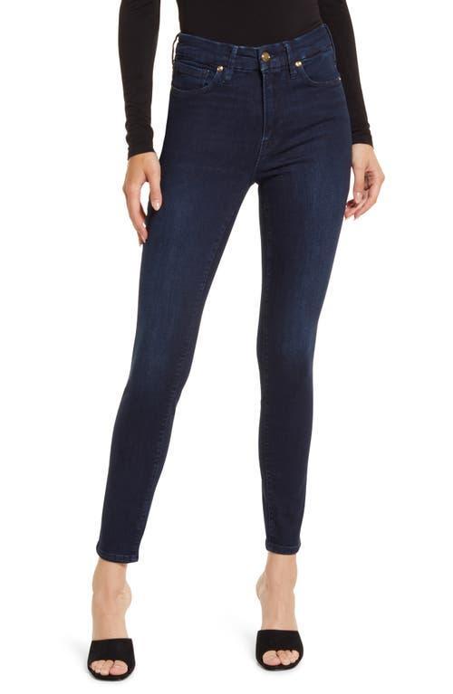Good American Good Legs High Rise Gap-Proof Waistband Stretch Denim Skinny Jeans Product Image