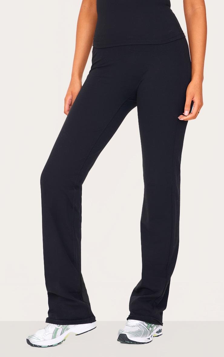 Tall Black Snatched Sculpt Flared Pants Product Image