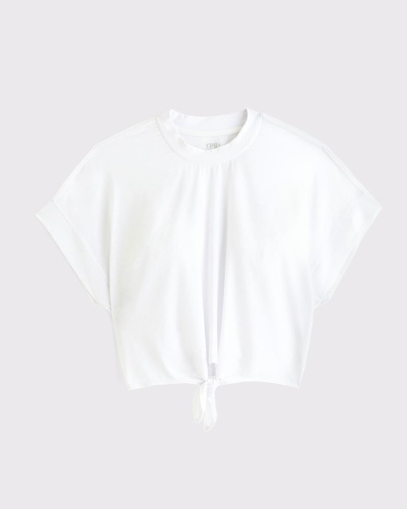 YPB Active Featherweight Tie-Front Tee Product Image