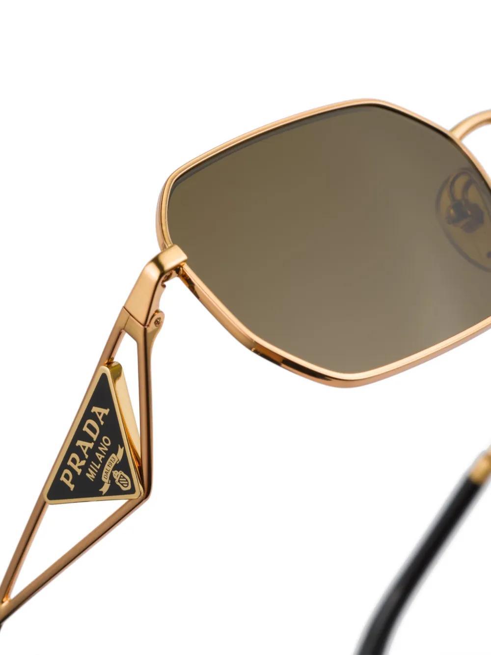 PRADA Sunglasses With Triangle Logo In 15n01t Product Image