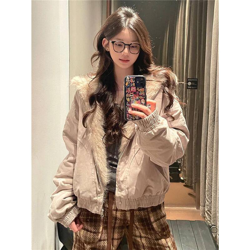 Fleece Lined Zip-Up Parka Product Image