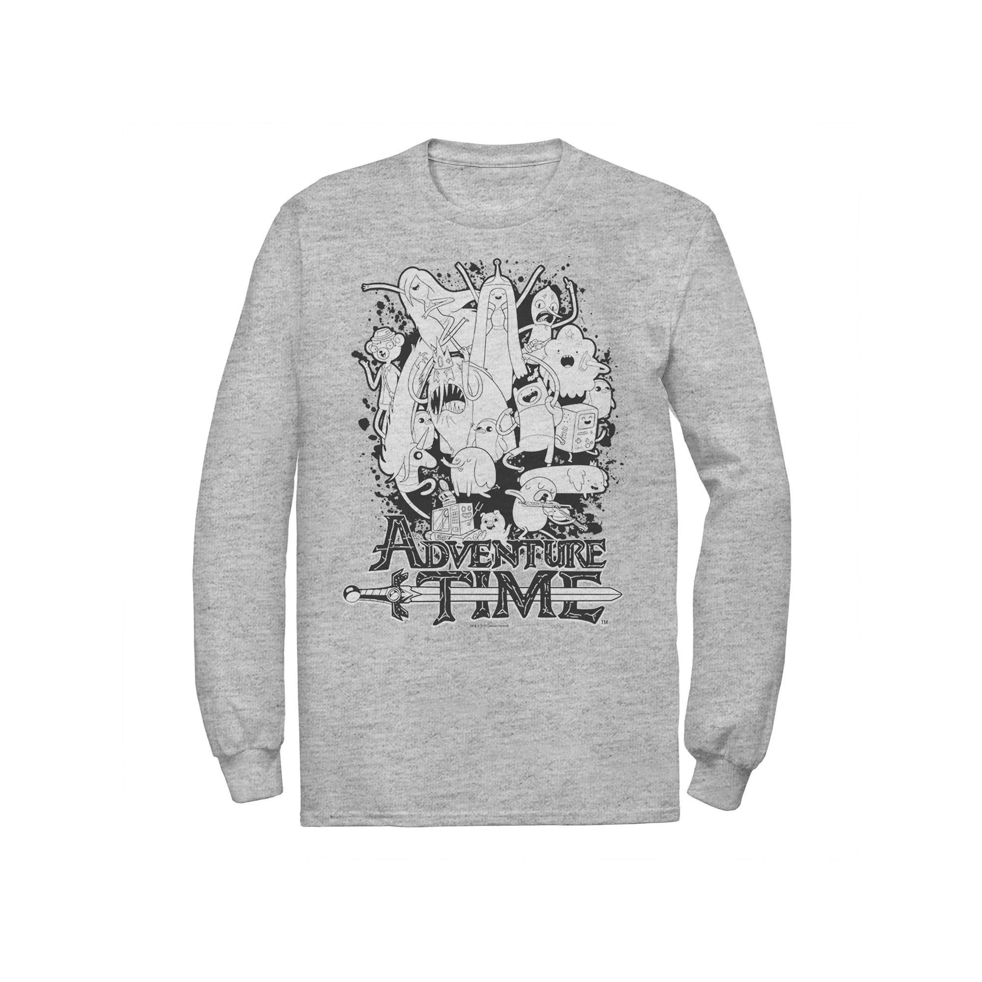 Men's Cartoon Network Adventure Time Splash Sweatshirt, Size: Small, Athletic Grey Product Image