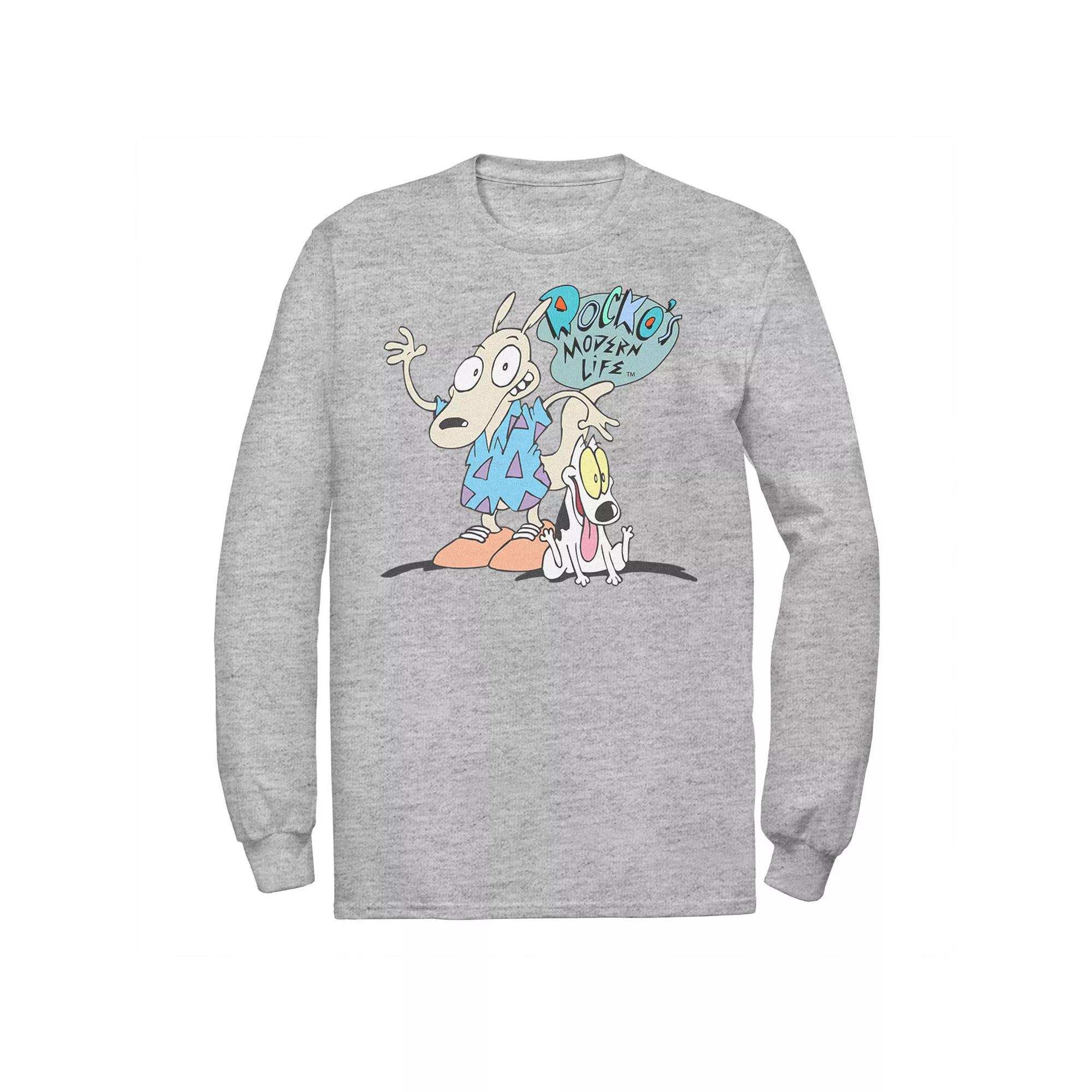 Men's Nickelodeon Rocko's Modern Life Show Intro Tee, Size: XL, Athletic Grey Product Image