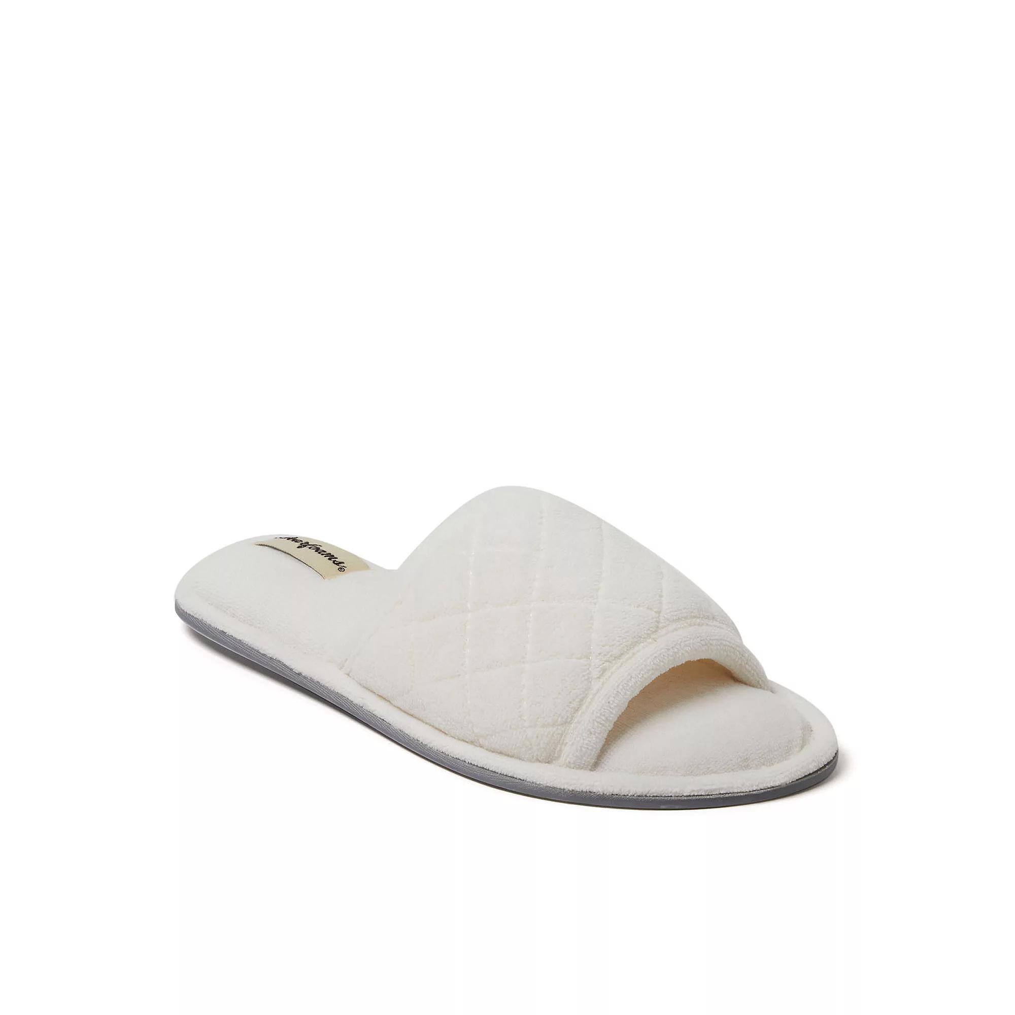 Dearfoams Microfiber Terry Quilted Womens Slide Slippers Product Image