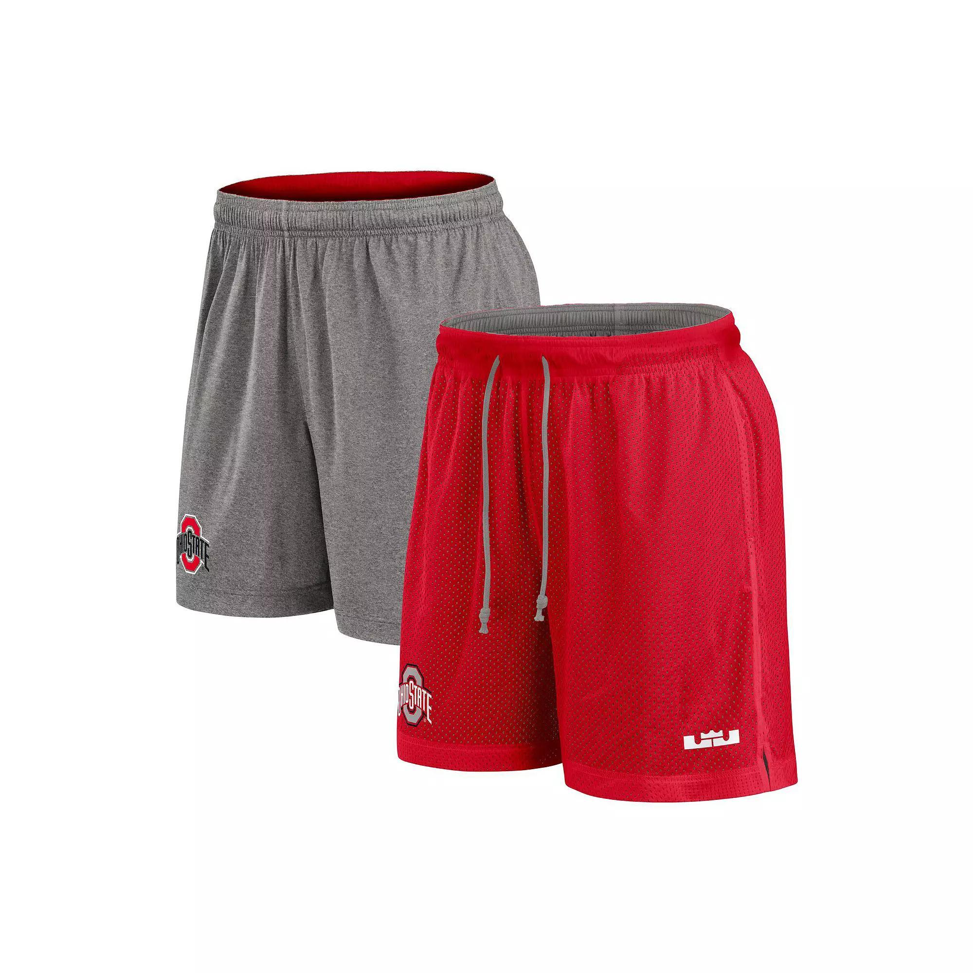 Men's Nike Purple/Heather Gray LSU Tigers Player Reversible Shorts, Size: Medium Product Image