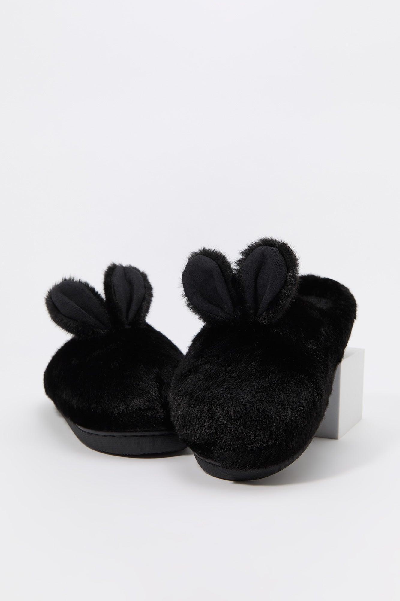 Faux Fur Bunny Slippers Female Product Image