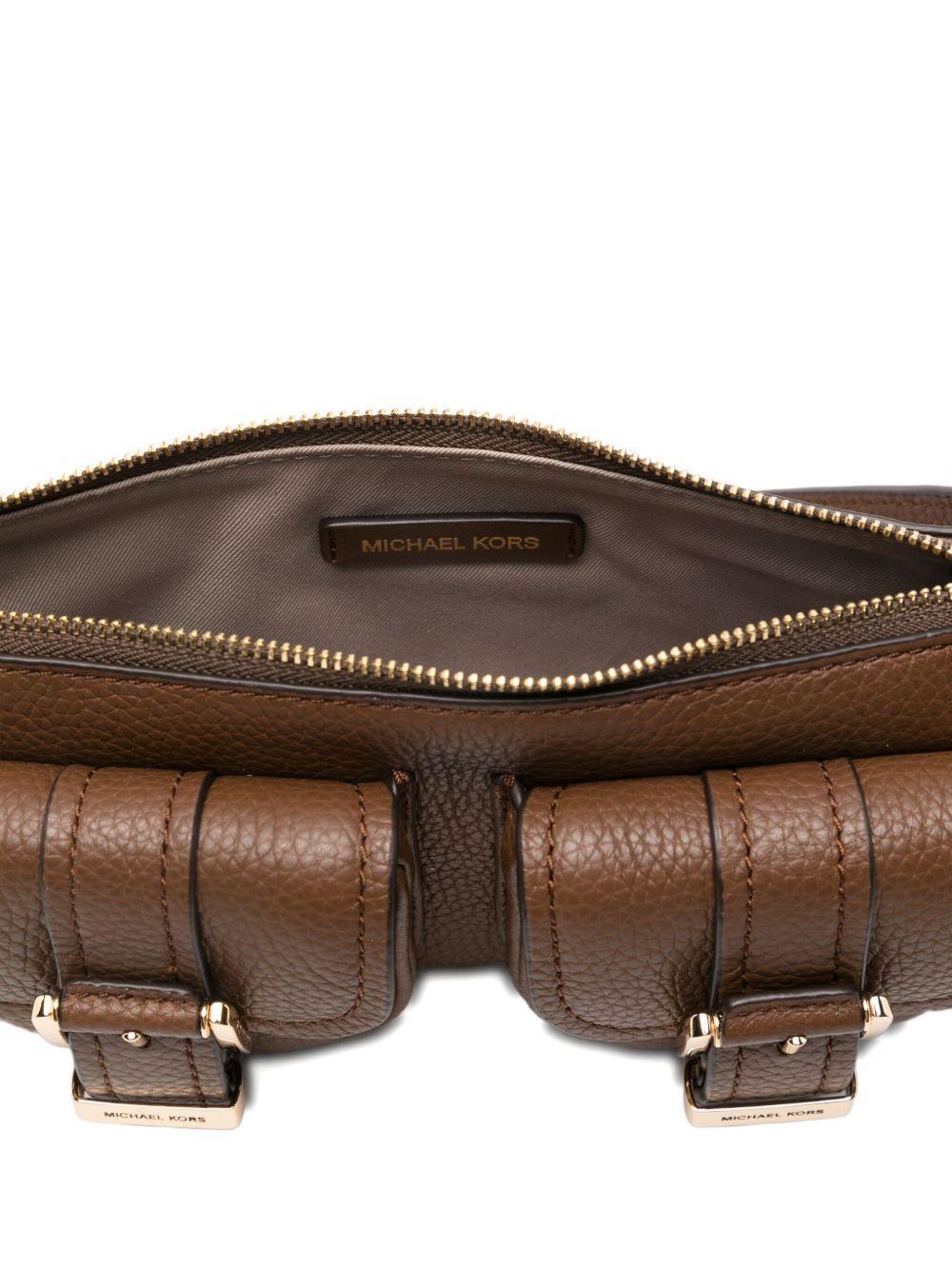 Zoe buckle-detail leather shoulder bag Product Image