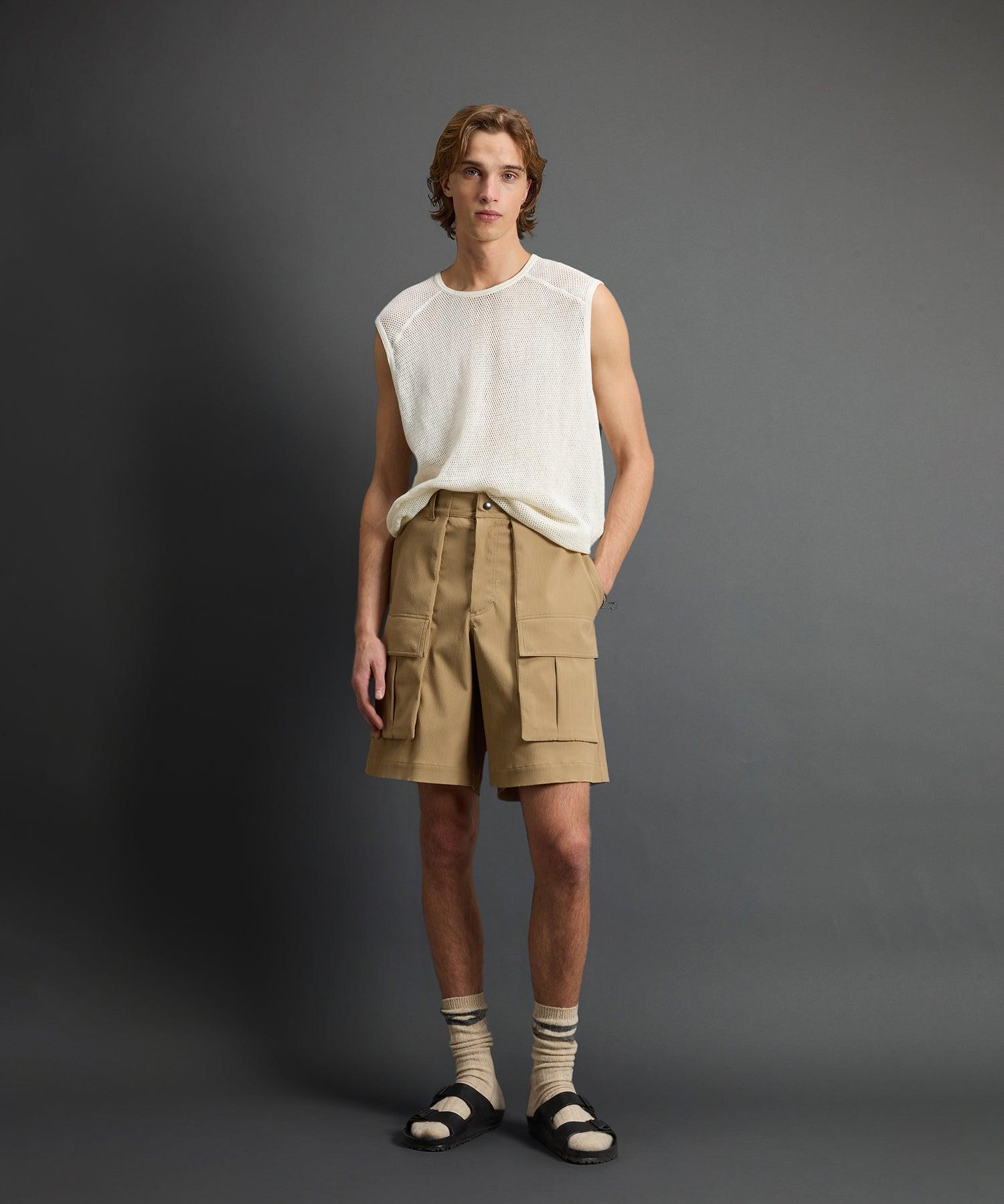 Todd Snyder x Woolrich Tech Cord Camp Short in Beige Product Image