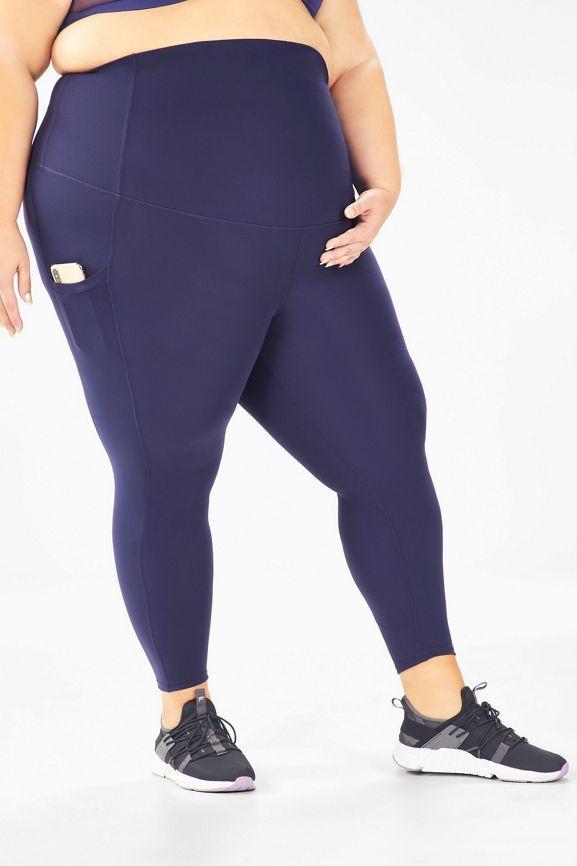 Fabletics High-Waisted PureLuxe Maternity 7/8 Legging Womens blue Size XXS Product Image