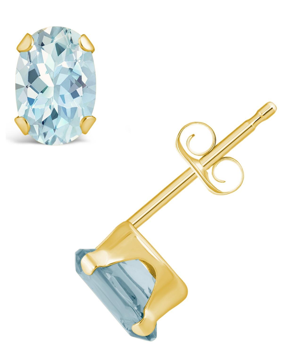 Celebration Gems 10k Gold Oval Peridot Stud Earrings, Women's, Yellow Product Image