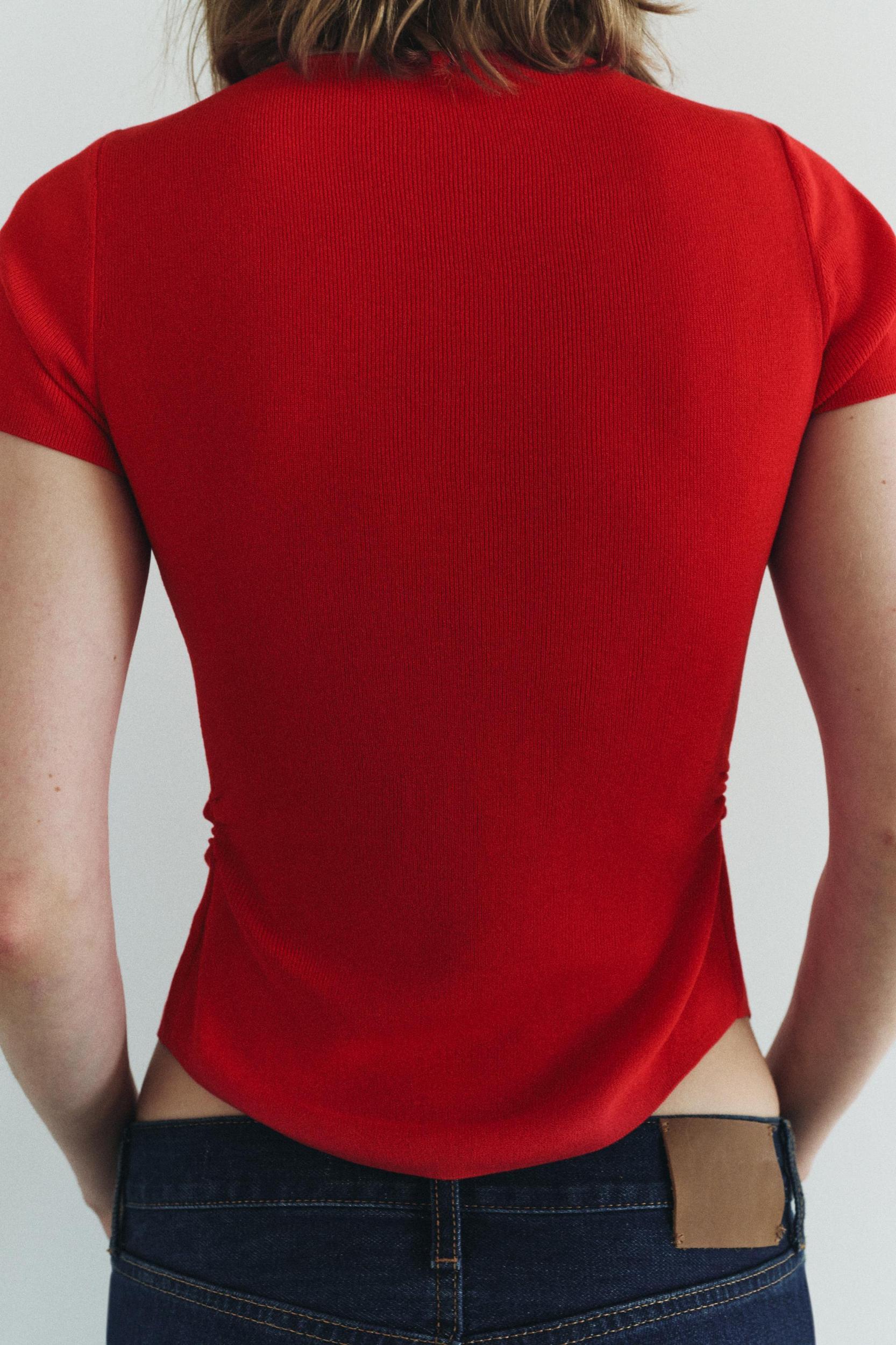 DRAPED KNIT TOP Product Image