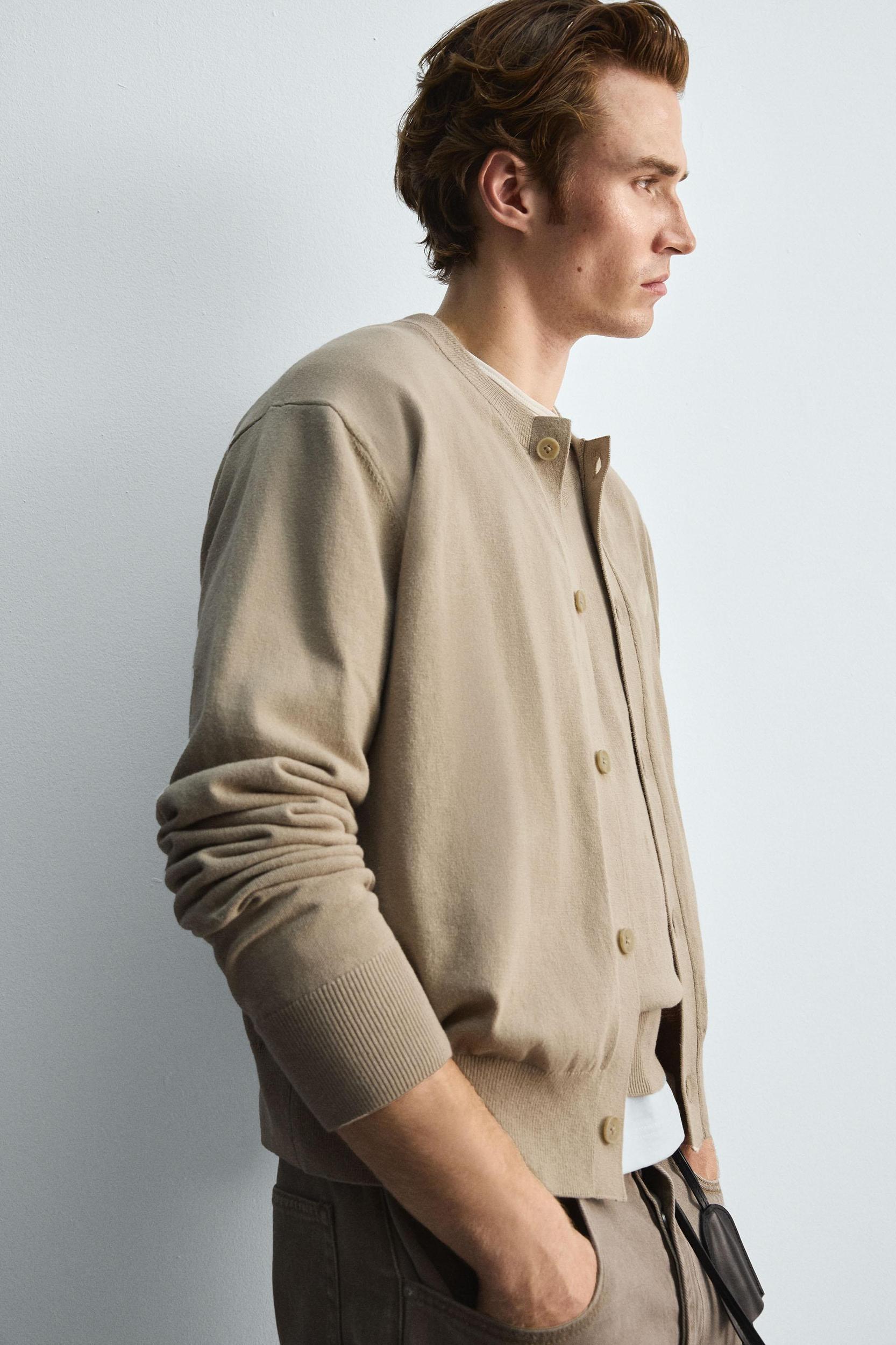 COTTON-RAMIE CARDIGAN Product Image