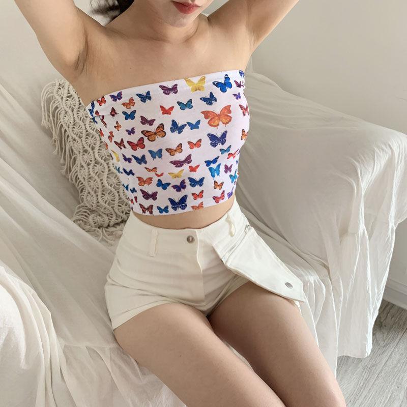 Butterfly Print Tube Top Product Image