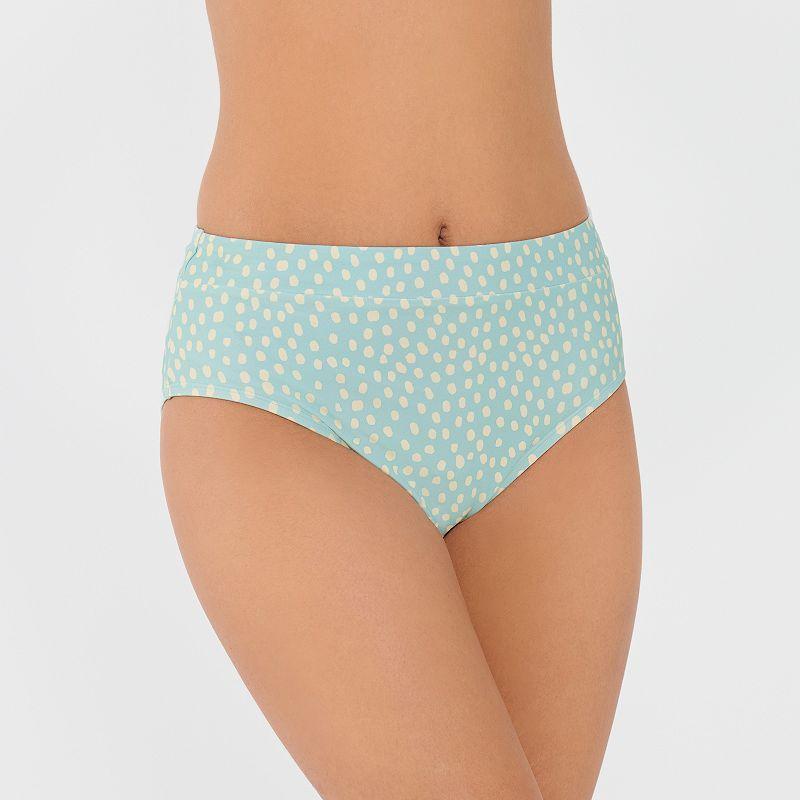 Women's Freshwater Banded High-Waist Swim Bottoms, Size: XS, Cabana Co Product Image