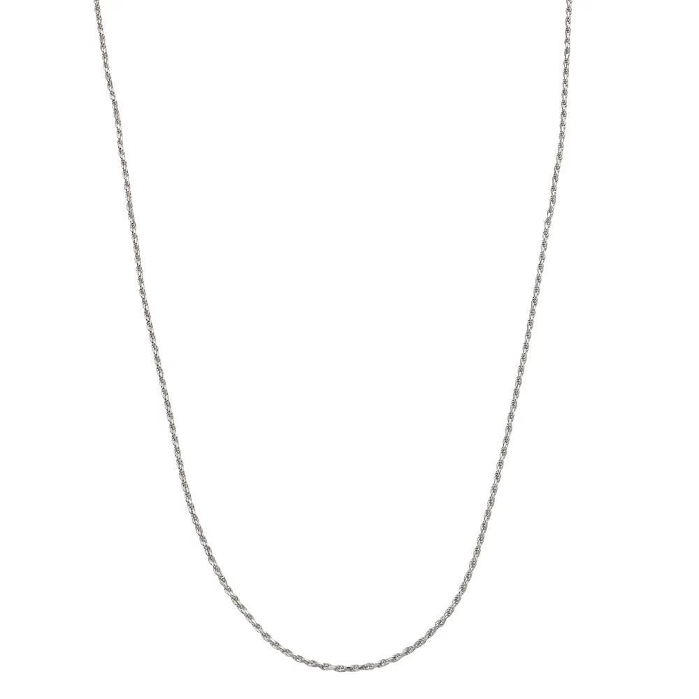 Sterling Silver Adjustable Rope Chain Necklace, Women's, Size: 22", Silver Tone Product Image