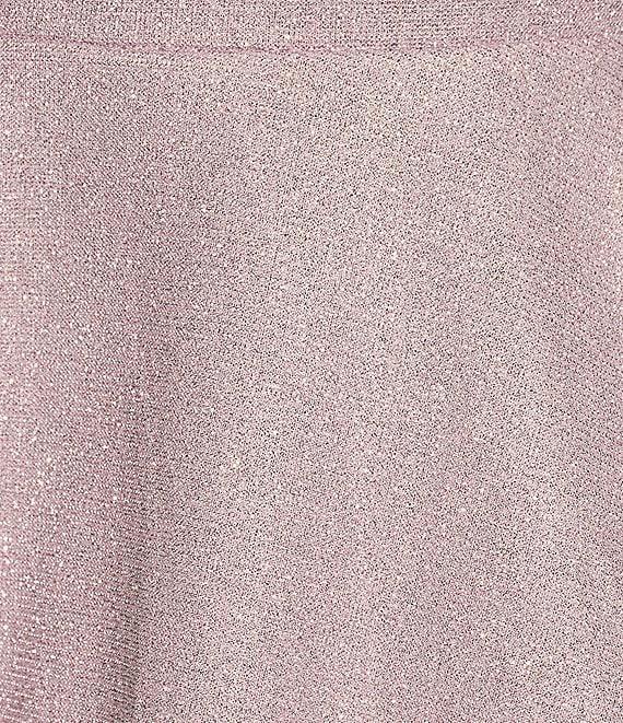 City Vibe Spaghetti Strap Front Bow Glitter Skater Party Dress Product Image