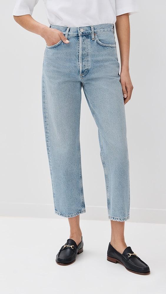 AGOLDE 90 Crop Mid Rise Loose Straight Jeans | Shopbop Product Image