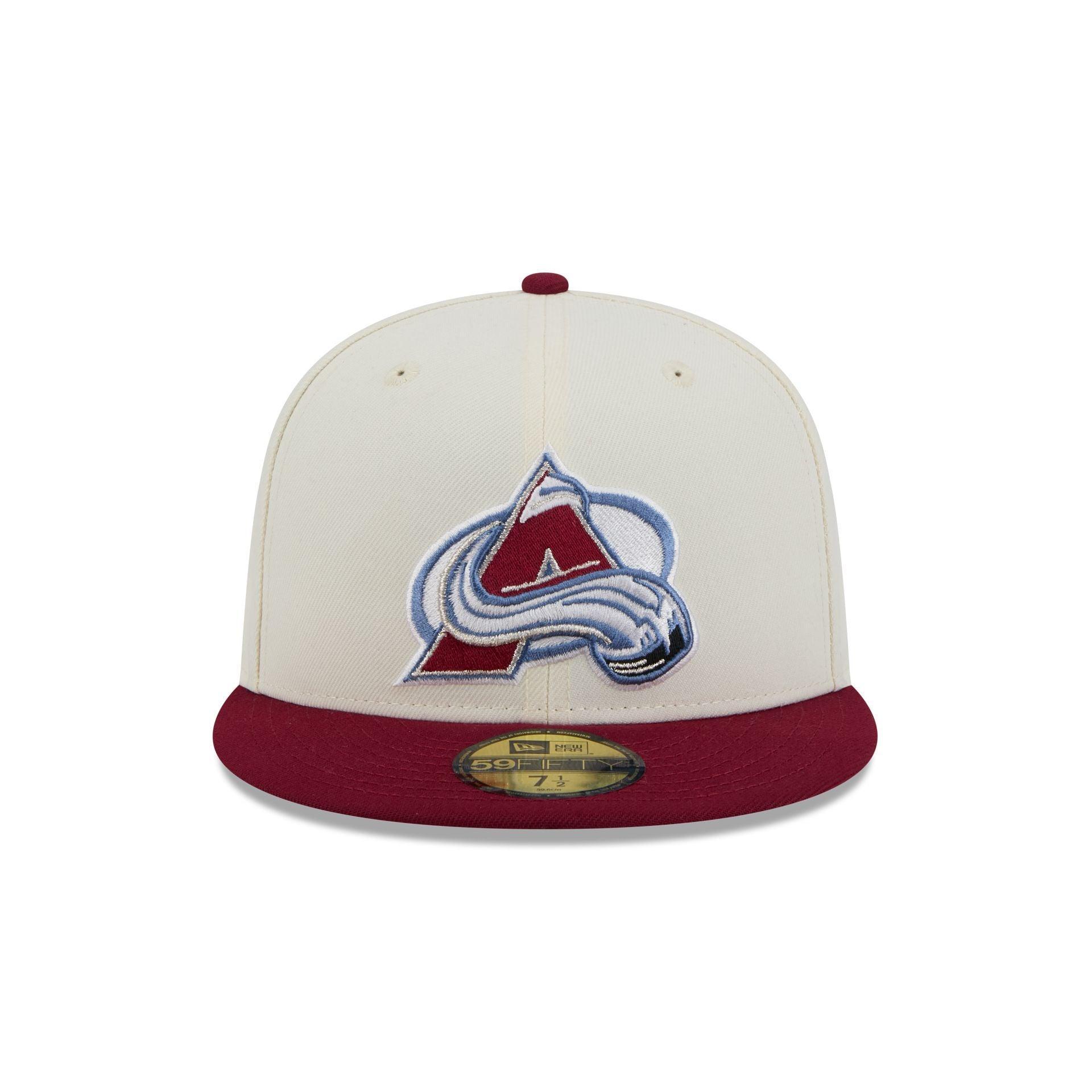 Colorado Avalanche Chrome White 59FIFTY Fitted Hat Male Product Image