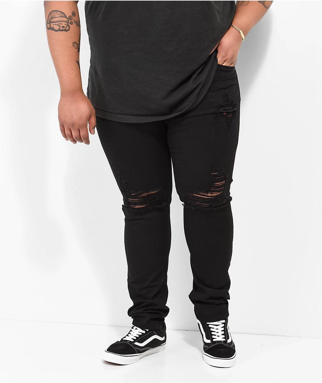 Empyre Verge Tapered Black Skinny Jeans Product Image