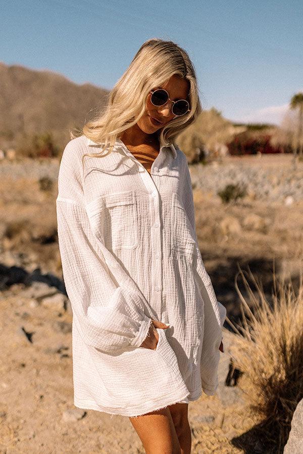 Standing On The Pier Button Up Top Product Image