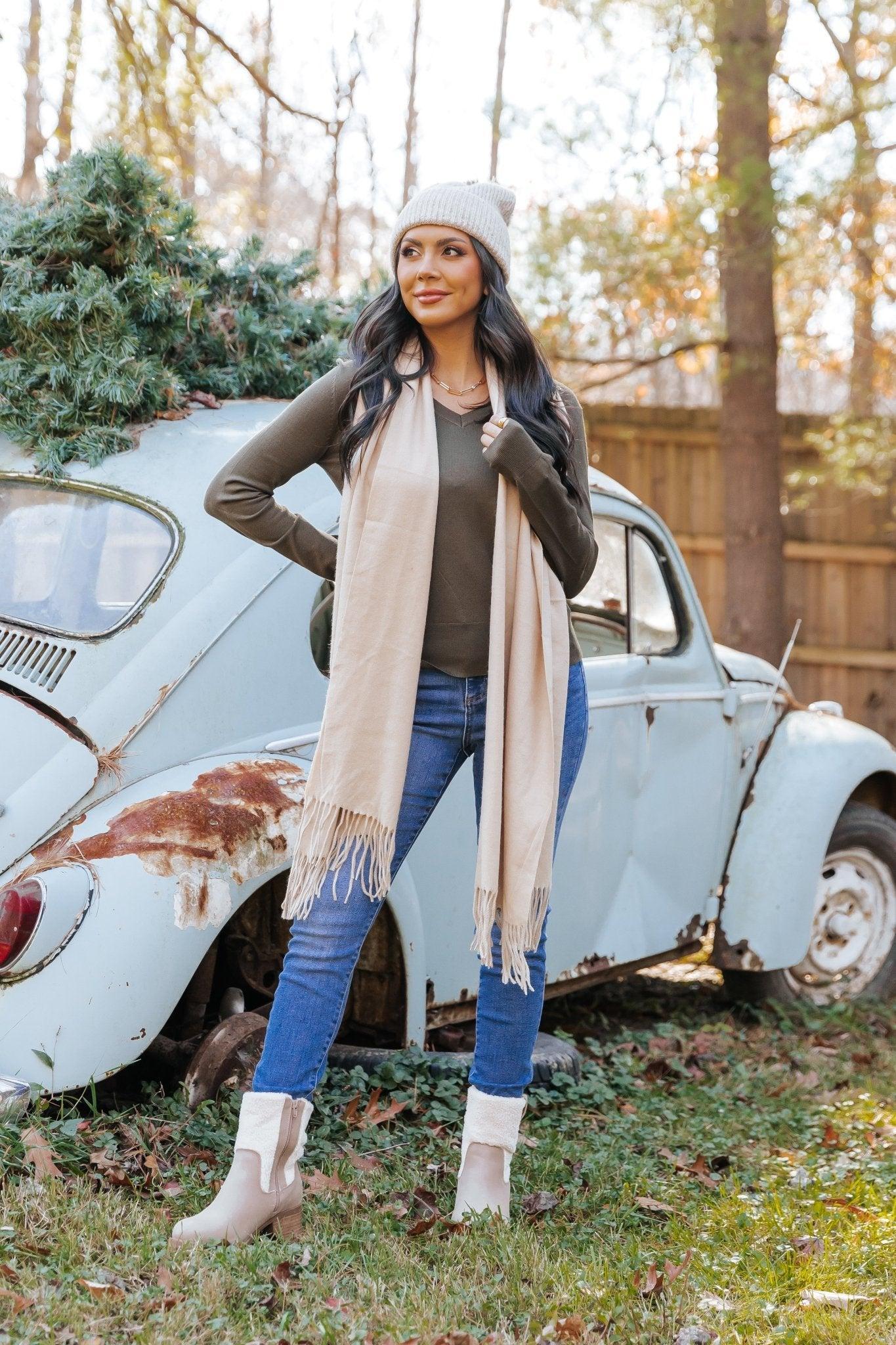 Green Soft V-Neck Sweater - FINAL SALE Product Image