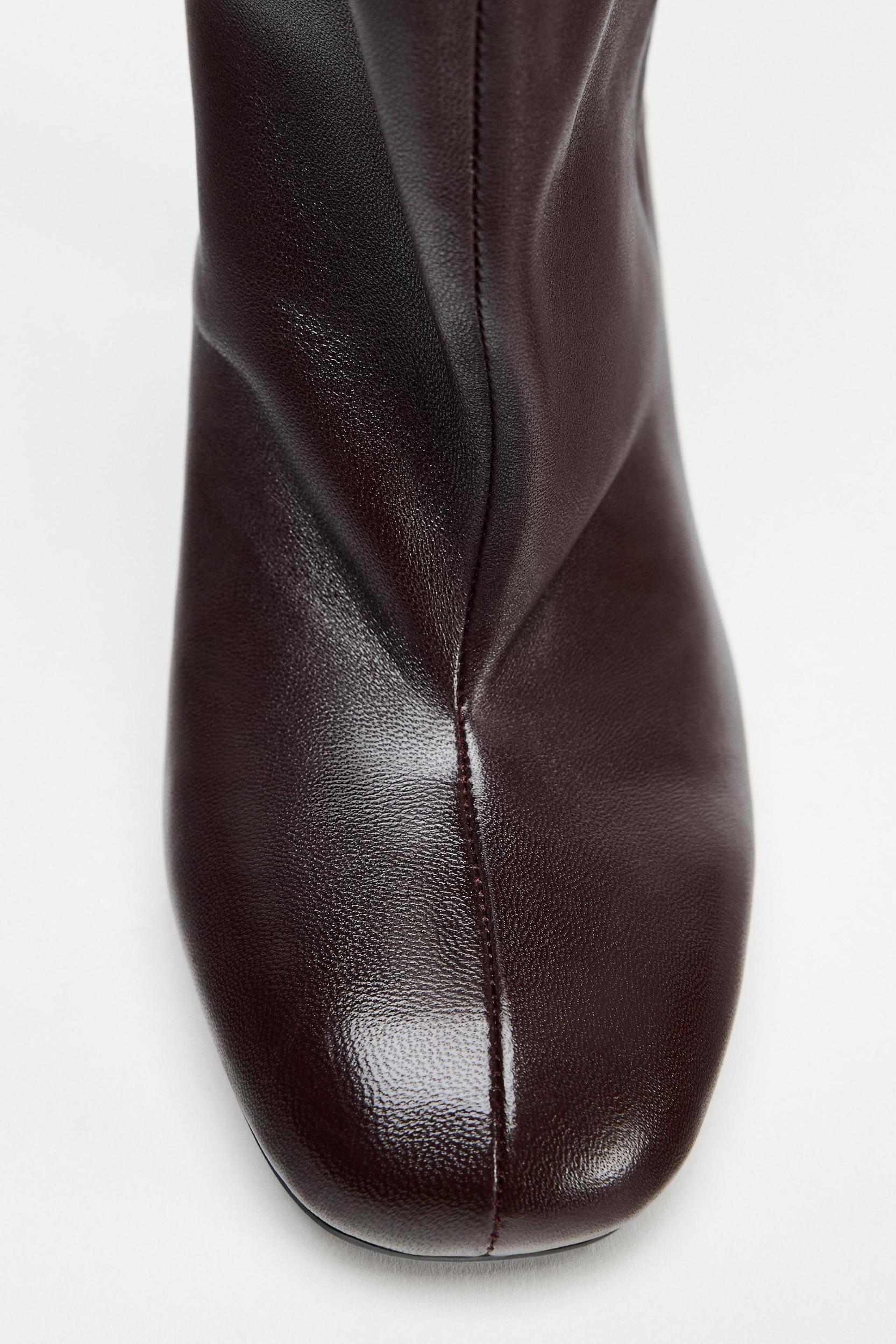 WIDE SHAFT LEATHER BOOTS Product Image