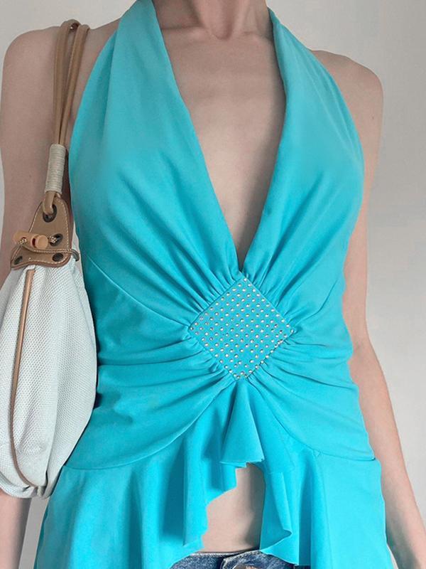 Slim Waisted Hottie Halter Vest Product Image