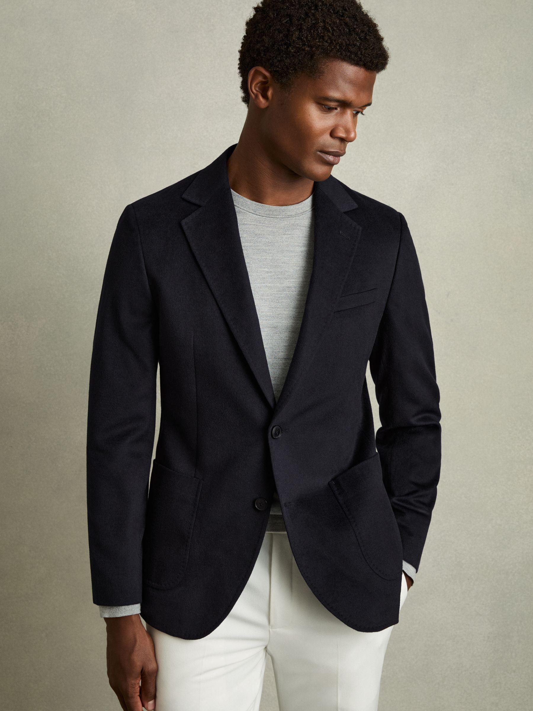 Slim-Fit Pinstripe Suit Trousers in Soft Grey Product Image