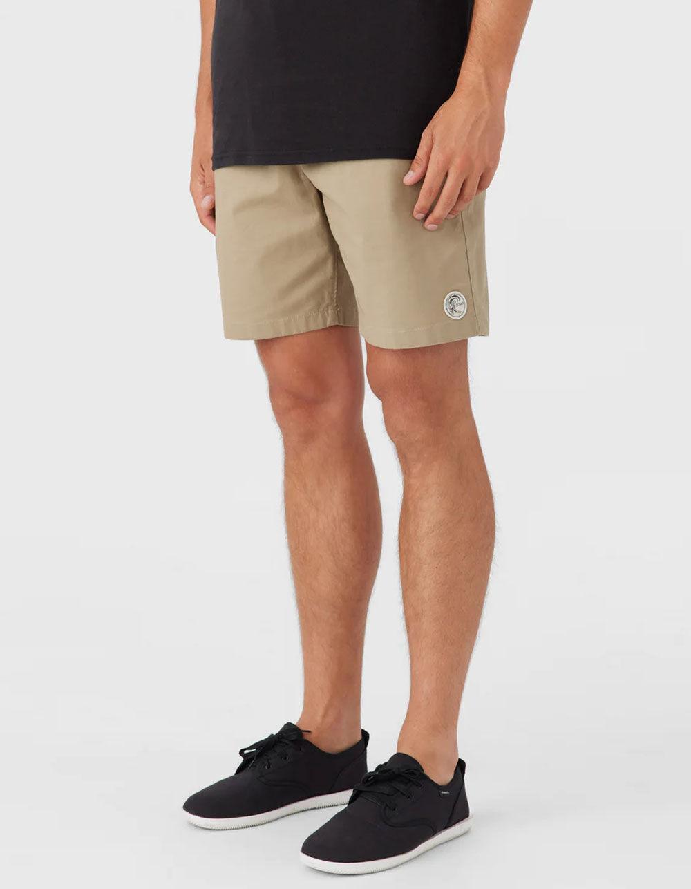 O'NEILL Porter Mens 18" Elastic Waist Shorts - KHAKI Product Image