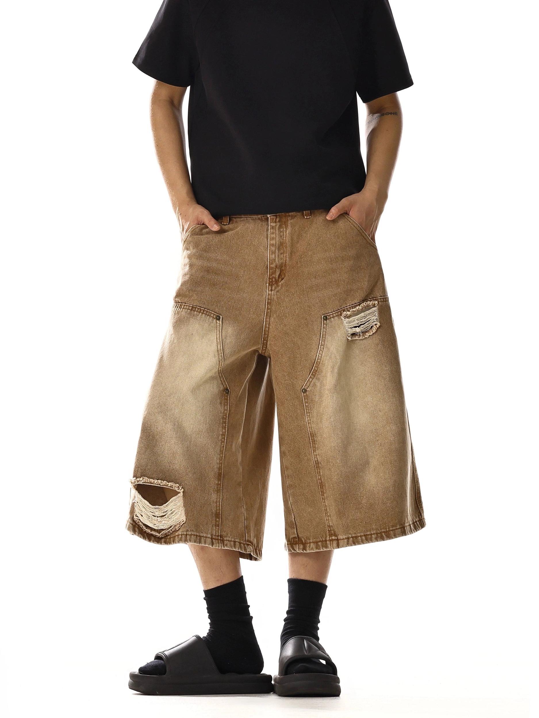 RT No. 18118 DISTRESSED WORKWEAR SHORTS Product Image