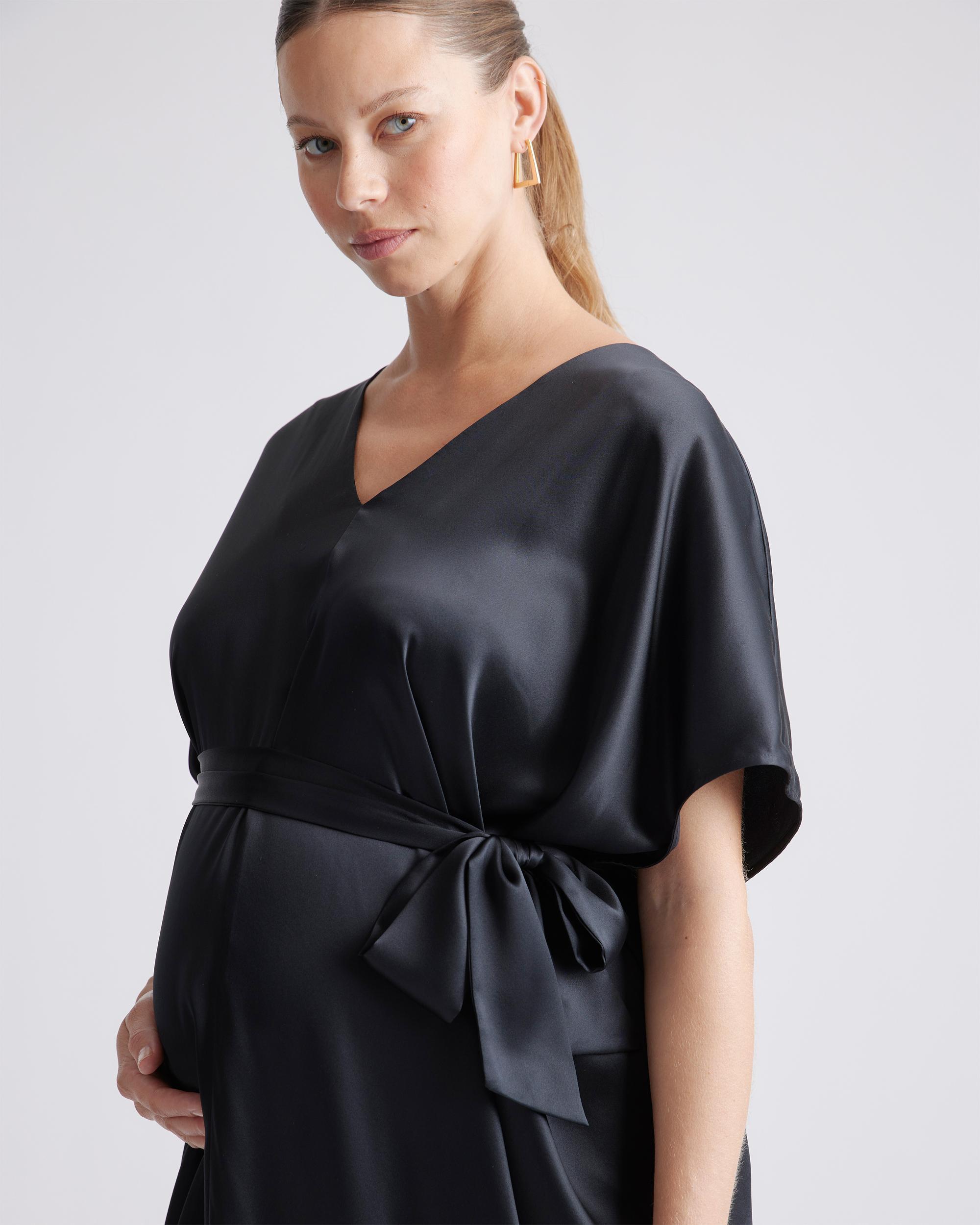 Quince | Women's Maternity Dress Silk Product Image