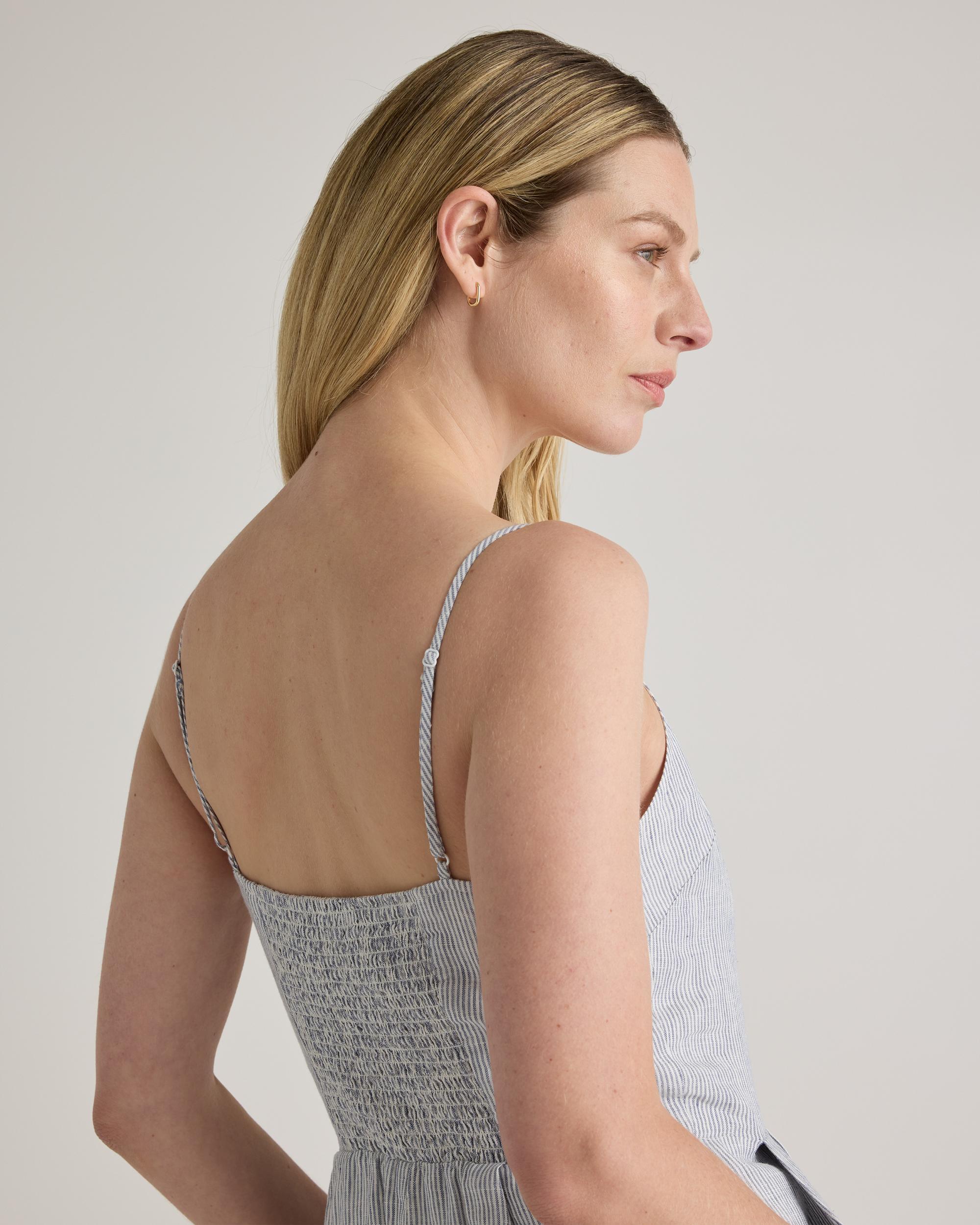 Quince | Women's 100% European Linen Scoop Neck Midi Dress Product Image