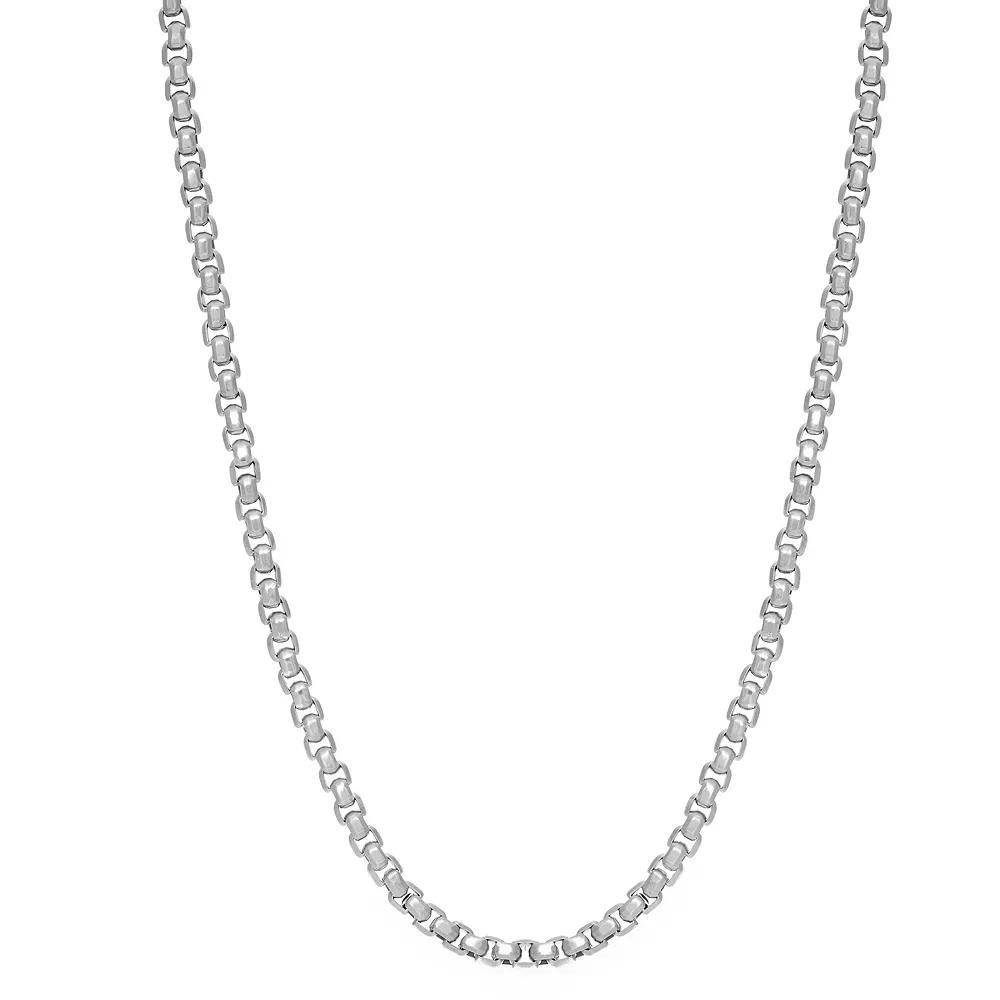 Men's LYNX Stainless Steel Box Chain Necklace, Size: 24" Product Image
