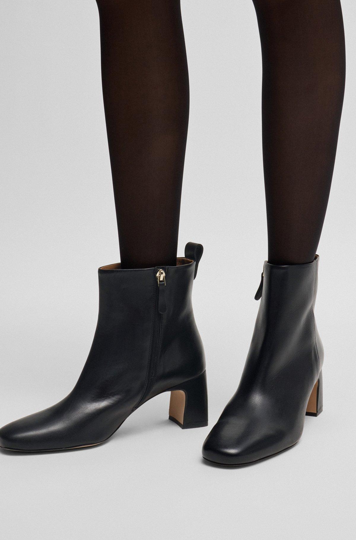 Nappa-leather ankle boots with Double B monogram Product Image