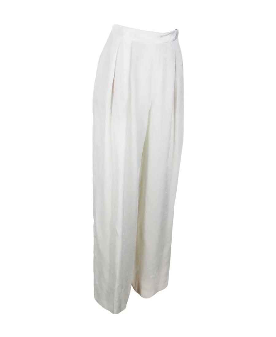 FABIANA FILIPPI Pleated Details Casual Pants In White Product Image