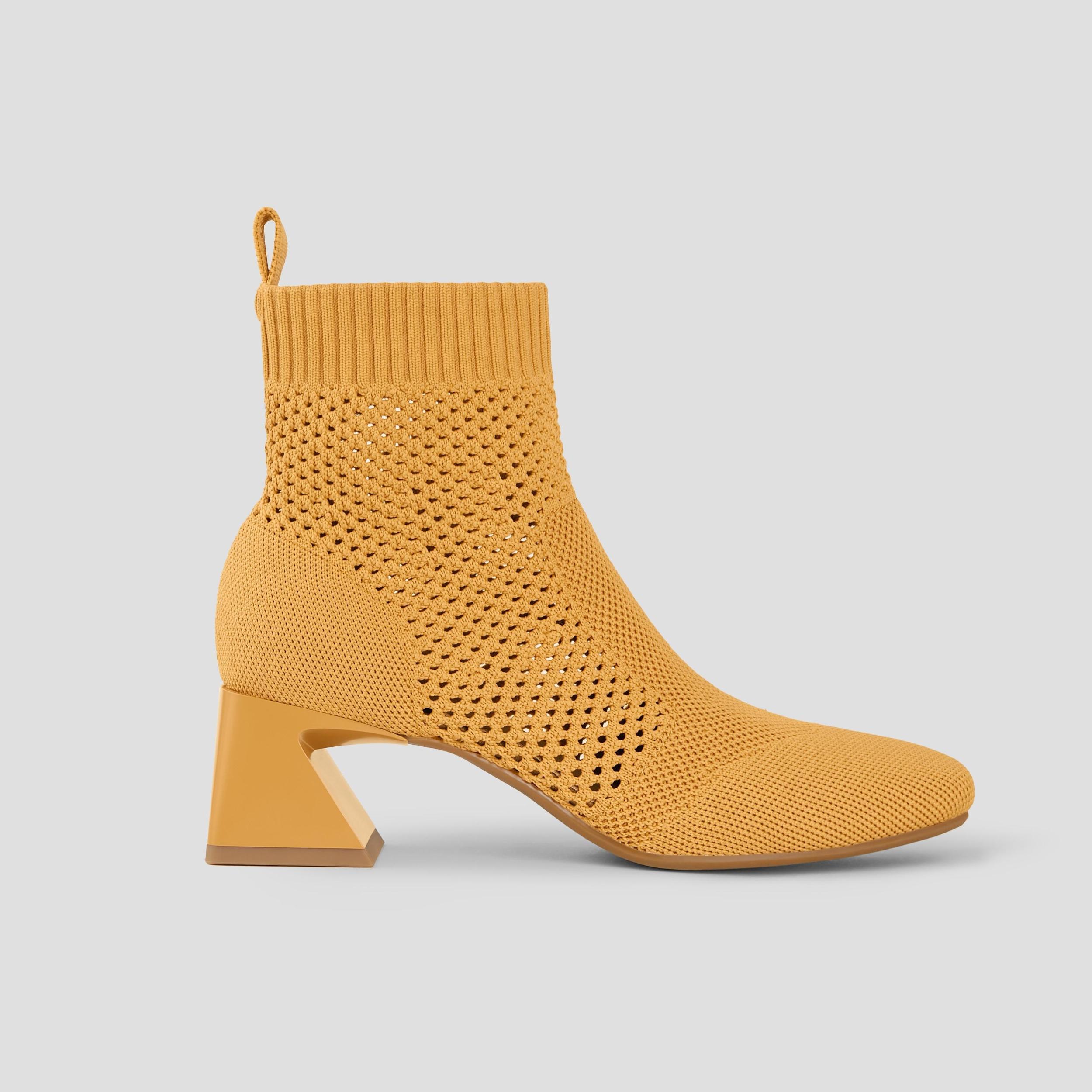 Square-Toe Perforated Heeled Boots (Melissa) Product Image