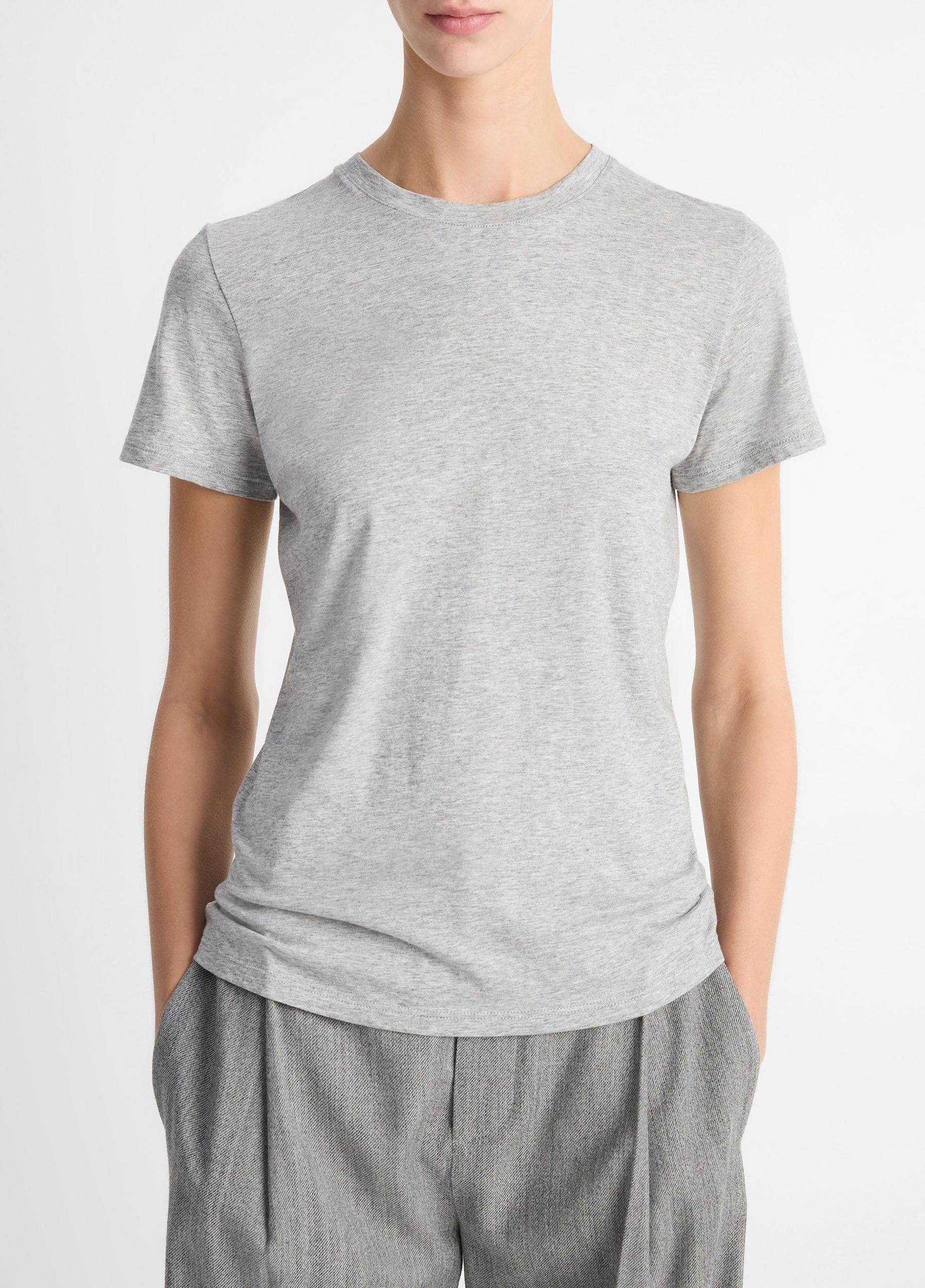Womens Essential Pima Cotton Crew Neck T-Shirt Vince Product Image