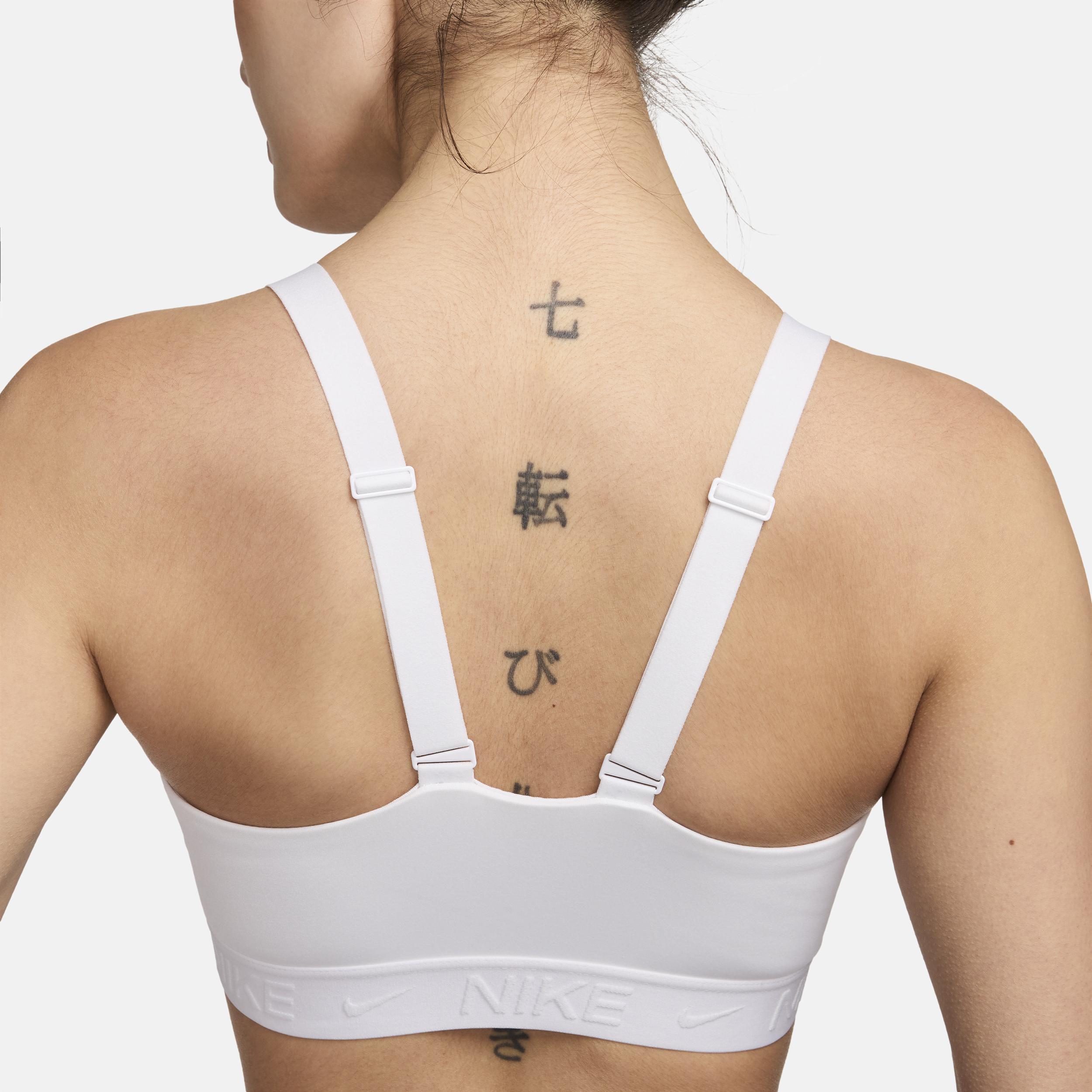 Women's Nike Indy Medium Support Padded Sports Bra, Size: Large, White Product Image