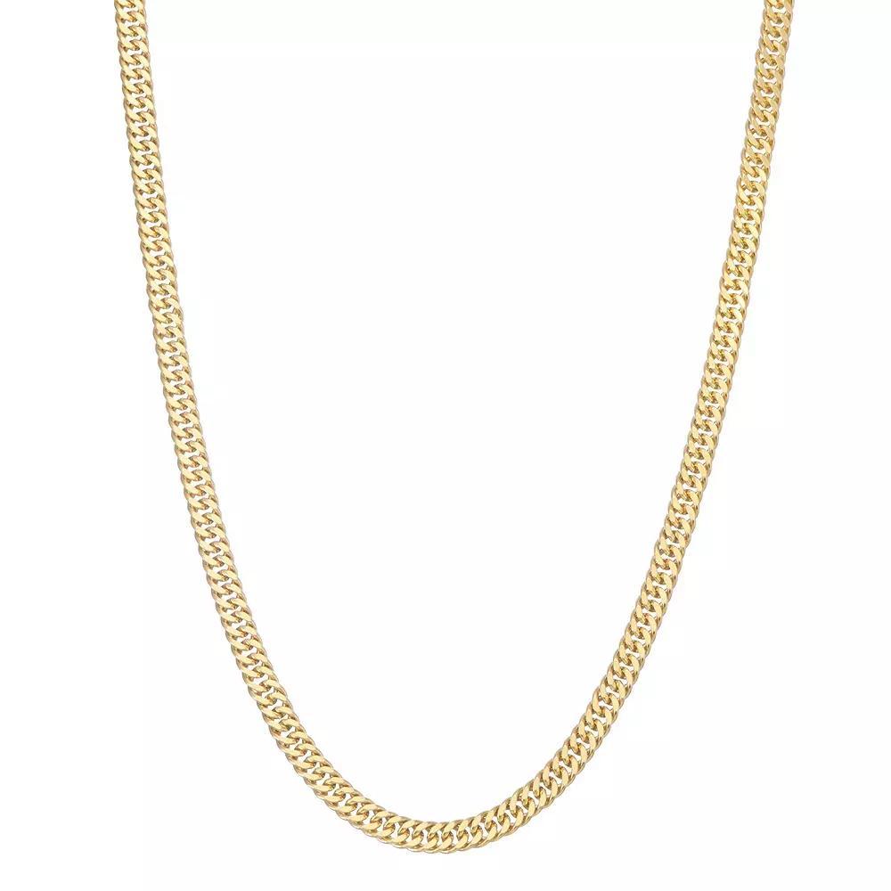 Giorgio di Vicenza Sterling Silver Men's Italian Cuban Curb Chain Necklace, Size: 24", Gold Tone Product Image