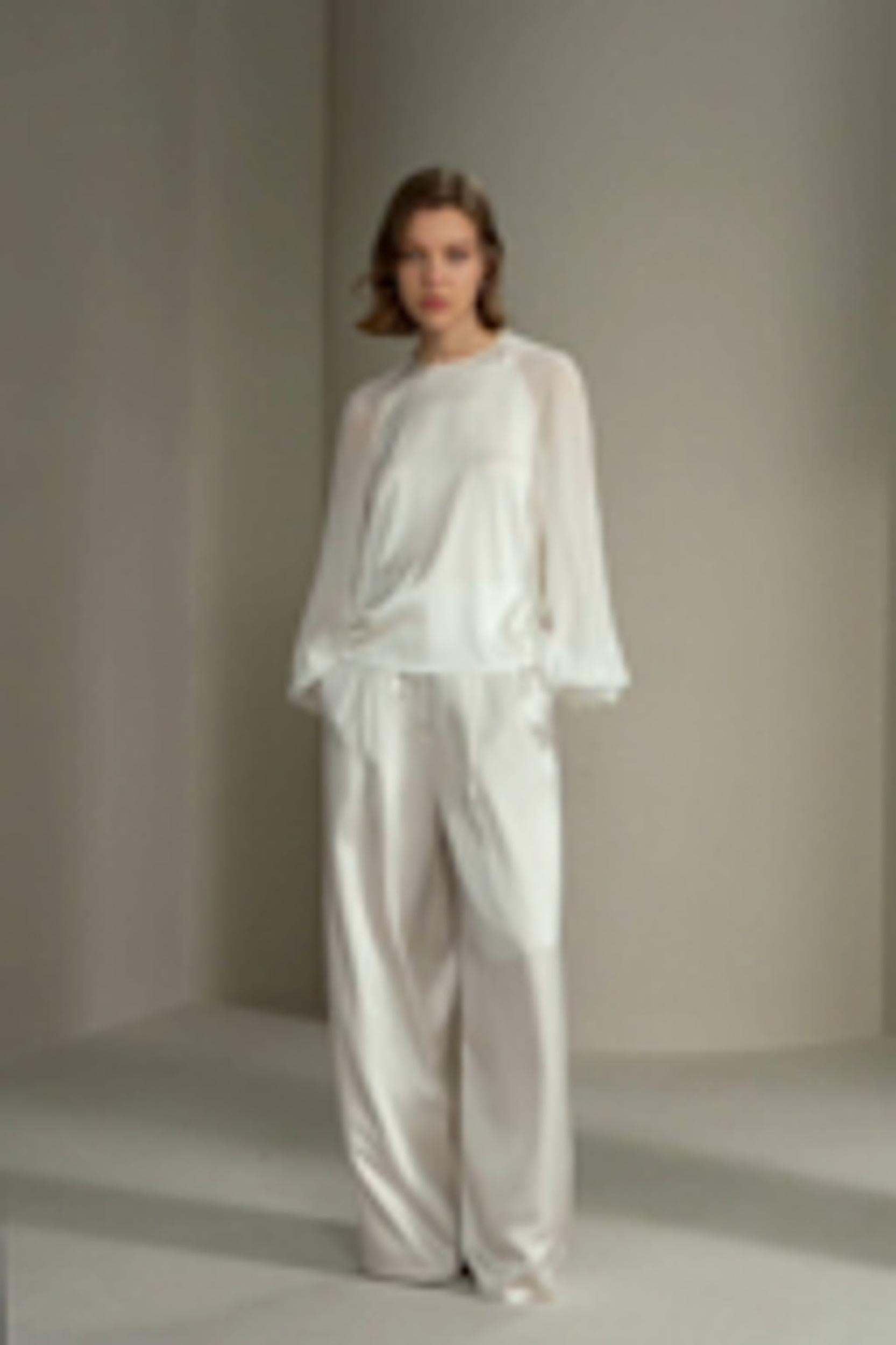 Silk Blouse with Raglan Sleeves Product Image