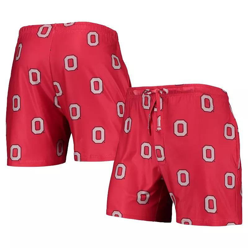 Mens Concepts Sport Scarlet Ohio State Buckeyes Flagship Allover Print Jam Shorts Product Image