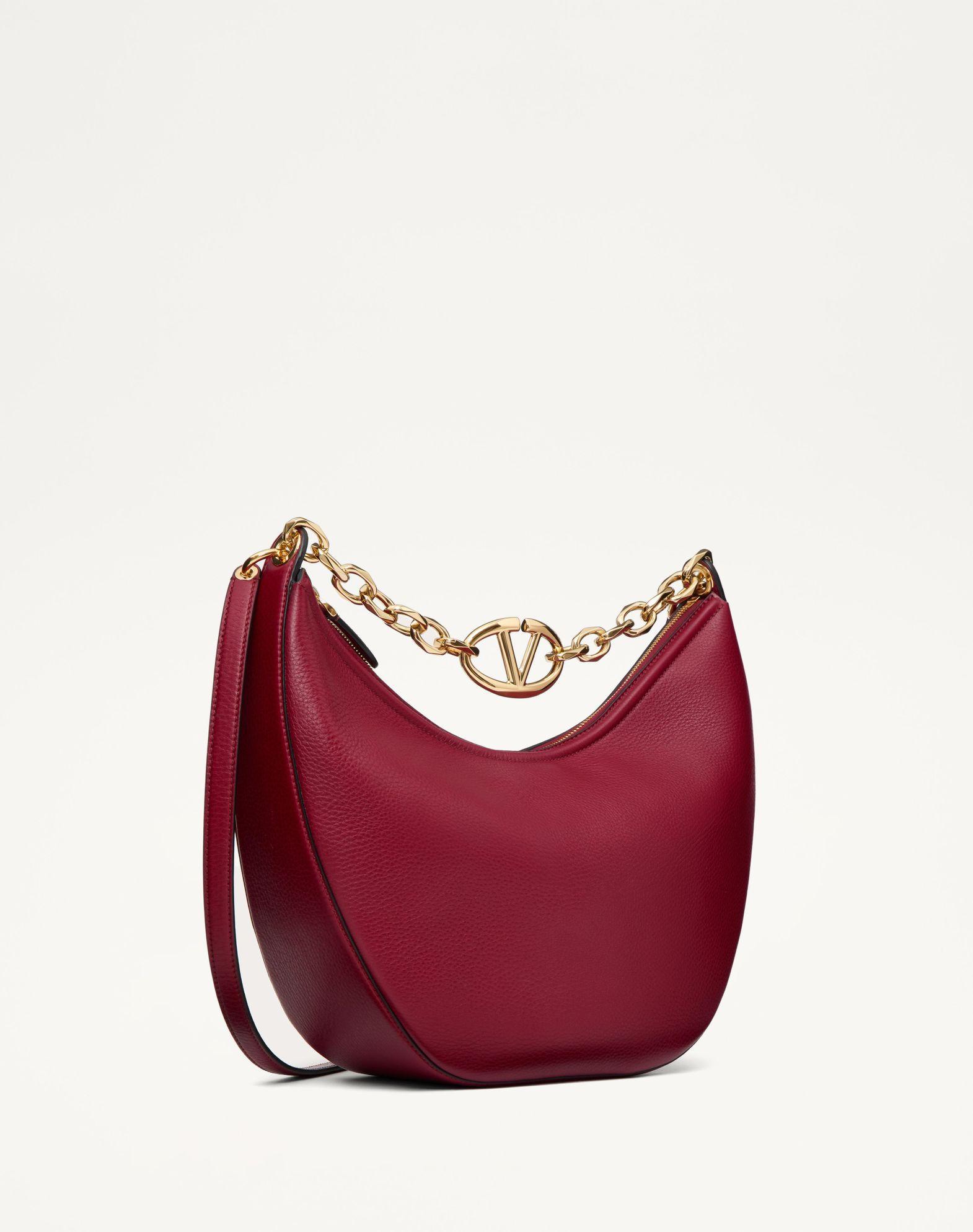 Vlogo Moon Medium Grainy Calfskin Hobo Bag With Chain Product Image