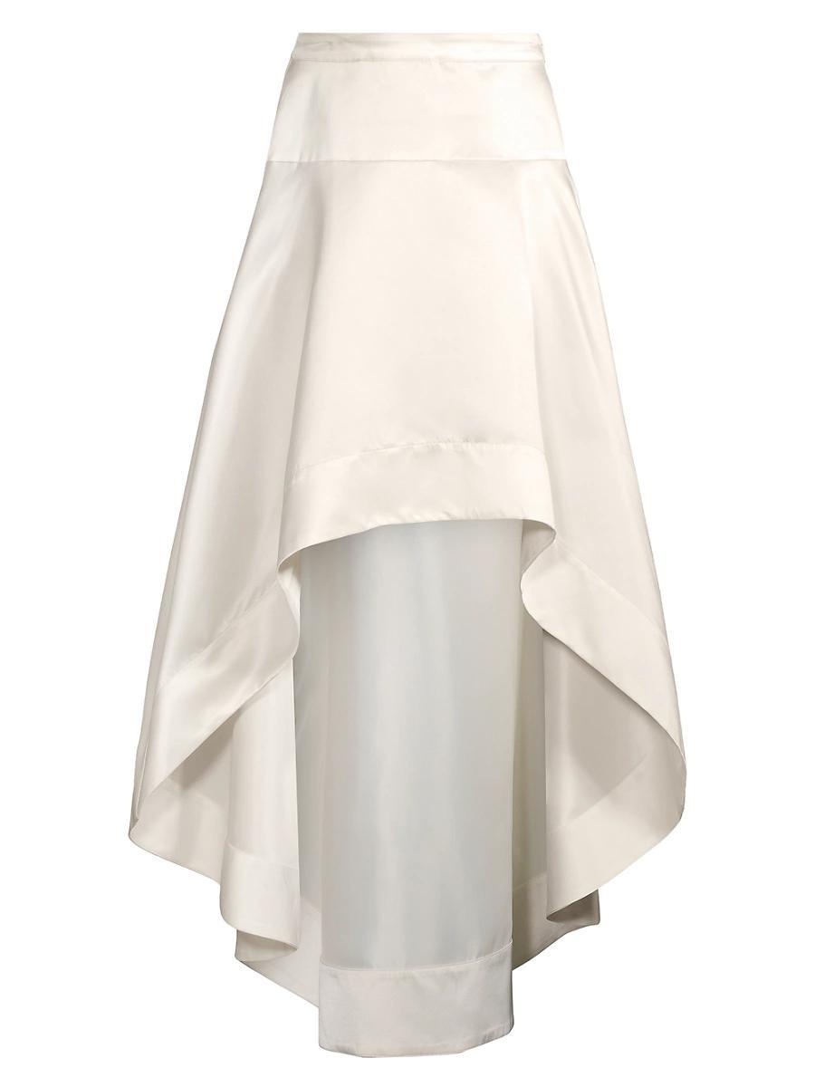 Womens Satin High-Low Skirt Product Image