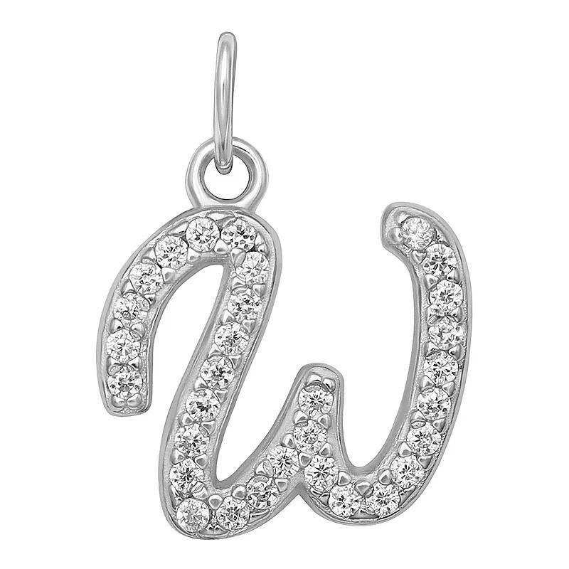 LC Lauren Conrad Sterling Silver Cubic Zirconia Initial Charm, Womens, Gold Tone O Product Image