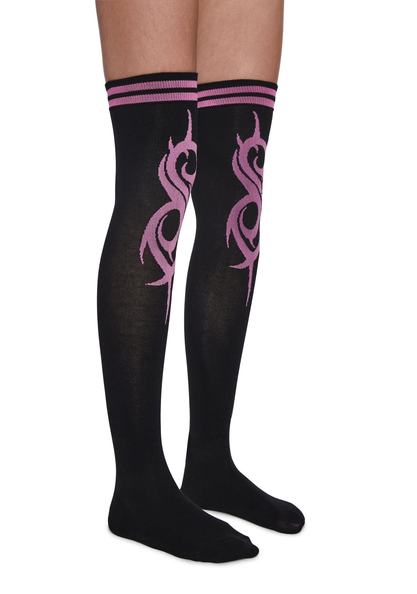 Dolls Kill x Slipknot Intarsia Socks - Pink Product Image